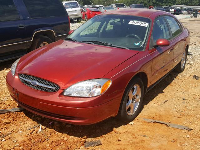 1FAFP55UXYA254096 - 2000 FORD TAURUS SES RED photo 2