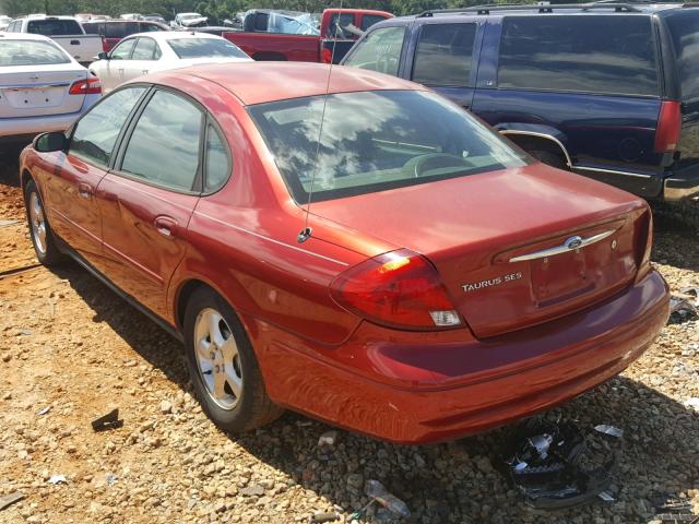 1FAFP55UXYA254096 - 2000 FORD TAURUS SES RED photo 3