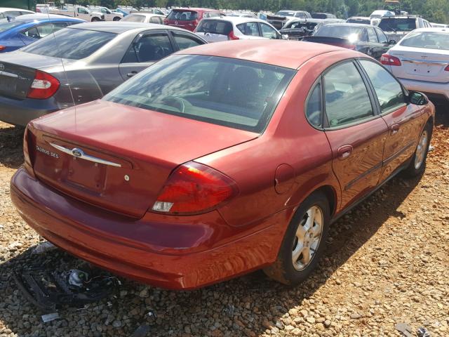 1FAFP55UXYA254096 - 2000 FORD TAURUS SES RED photo 4