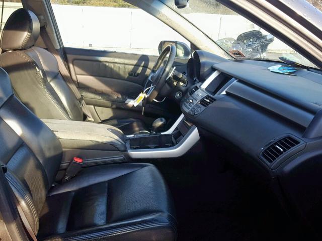 5J8TB18258A001297 - 2008 ACURA RDX GRAY photo 5