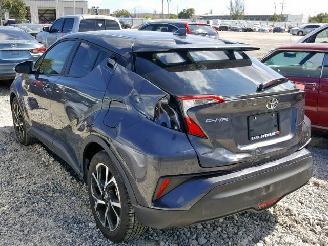 JTNKHMBX3J1011049 - 2018 TOYOTA C-HR XLE GRAY photo 3