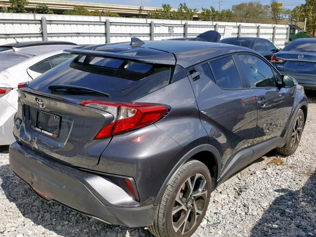 JTNKHMBX3J1011049 - 2018 TOYOTA C-HR XLE GRAY photo 4