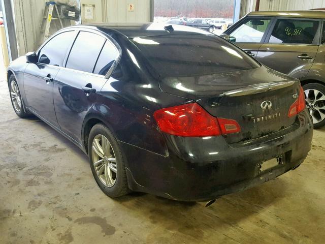 JN1DV6AP7BM602393 - 2011 INFINITI G25 BASE BLACK photo 3