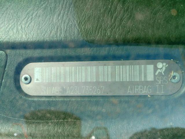 3N1AB51A23L735267 - 2003 NISSAN SENTRA SE- SILVER photo 10