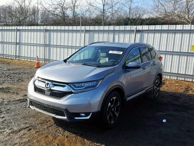 7FARW2H95JE051571 - 2018 HONDA CR-V TOURI SILVER photo 2