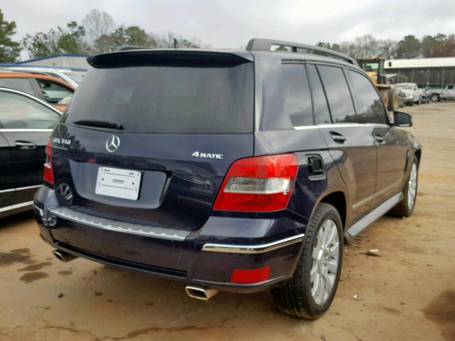 WDCGG8HB4AF488635 - 2010 MERCEDES-BENZ GLK 350 4M BLUE photo 4