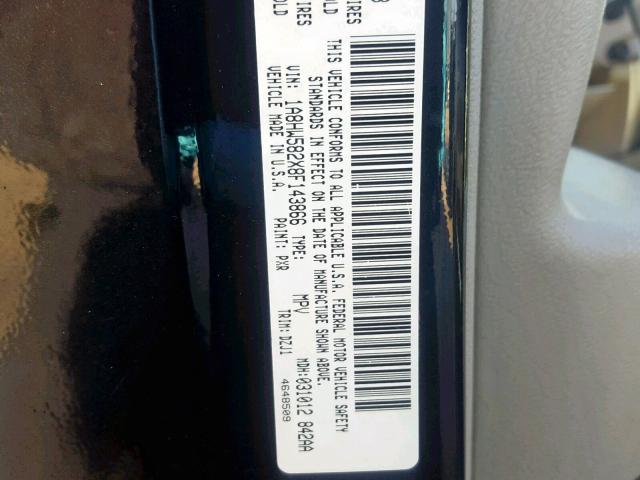 1A8HW582X8F143866 - 2008 CHRYSLER ASPEN LIMI BLACK photo 10