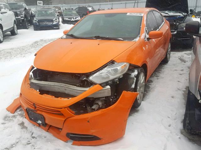 1C3CDFBA5DD291317 - 2013 DODGE DART SXT ORANGE photo 2