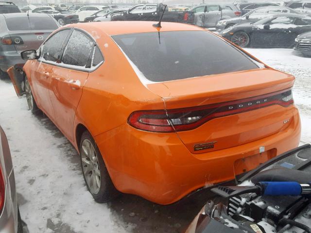 1C3CDFBA5DD291317 - 2013 DODGE DART SXT ORANGE photo 3