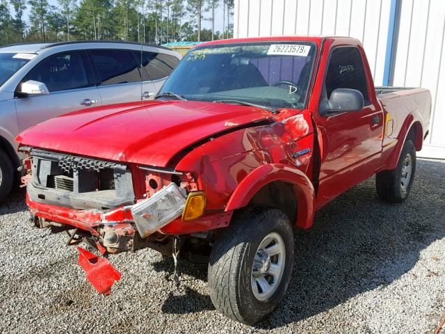 1FTYR10U43PA29658 - 2003 FORD RANGER RED photo 2