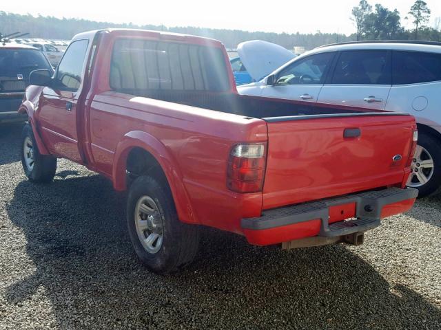 1FTYR10U43PA29658 - 2003 FORD RANGER RED photo 3