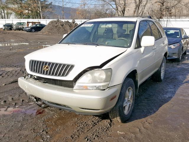 JT6GF10U4Y0048349 - 2000 LEXUS RX 300 WHITE photo 2