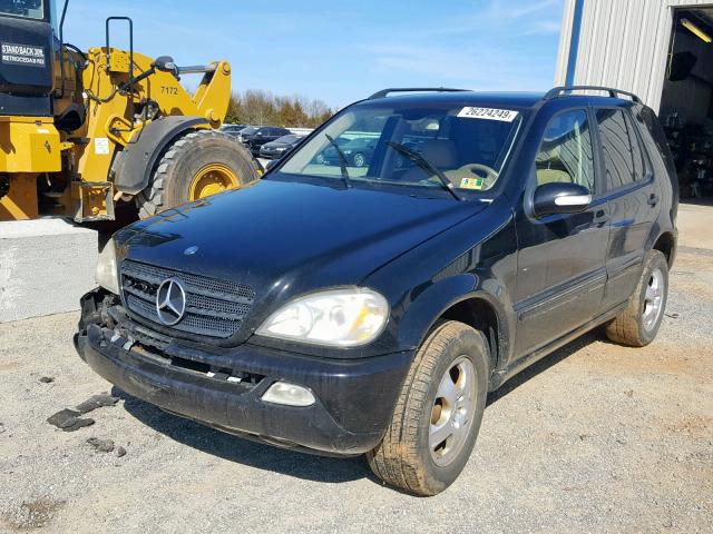 4JGAB57E14A492935 - 2004 MERCEDES-BENZ ML 350 BLACK photo 2