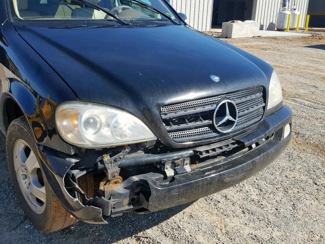 4JGAB57E14A492935 - 2004 MERCEDES-BENZ ML 350 BLACK photo 9