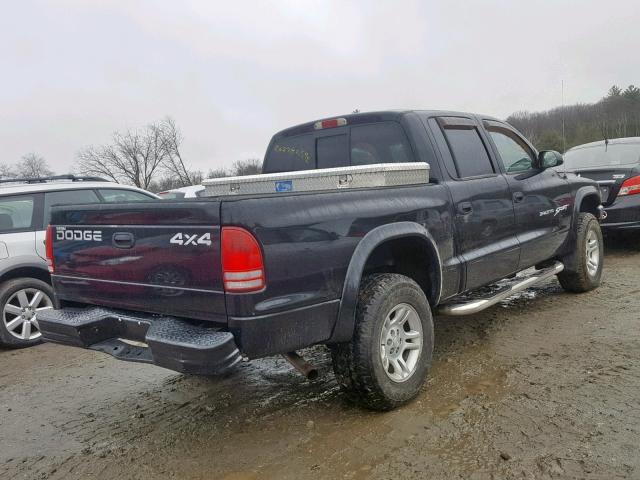 1B7HG2AX91S330327 - 2001 DODGE DAKOTA QUA BLACK photo 4