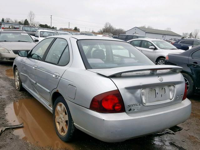 3N1AB51D34L735113 - 2004 NISSAN SENTRA SE- SILVER photo 3