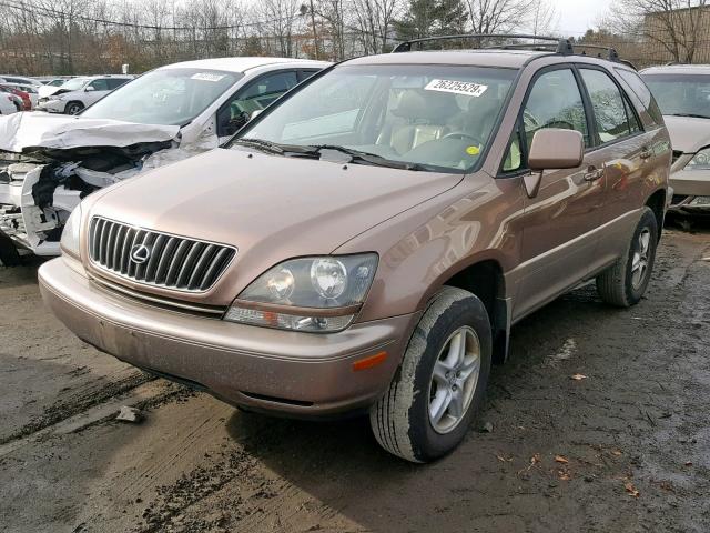 JT6HF10U4X0034356 - 1999 LEXUS RX 300 BEIGE photo 2