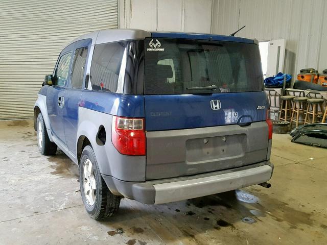 5J6YH185X3L019427 - 2003 HONDA ELEMENT EX BLUE photo 3