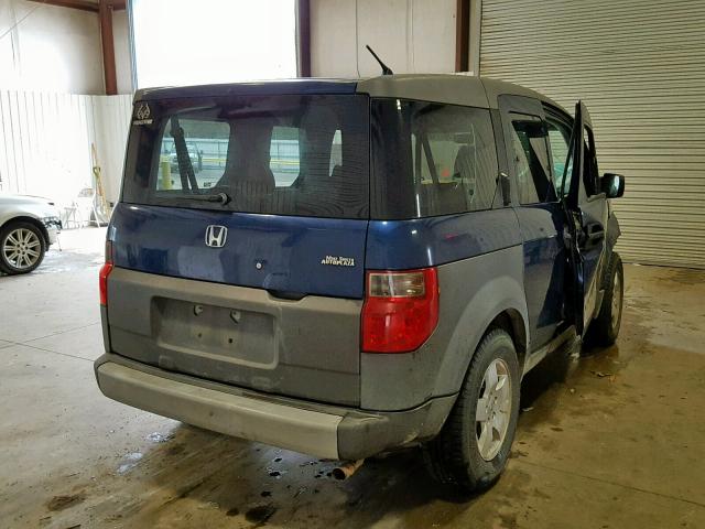 5J6YH185X3L019427 - 2003 HONDA ELEMENT EX BLUE photo 4