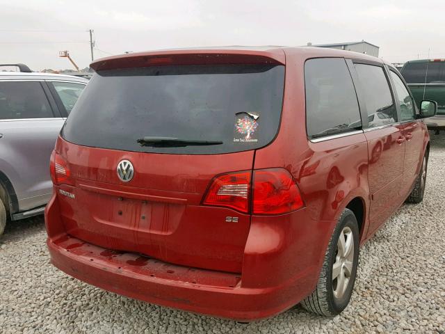 2V8HW34169R586393 - 2009 VOLKSWAGEN ROUTAN SE RED photo 4