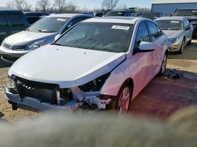 1G1P75SZ8F7160705 - 2015 CHEVROLET CRUZE WHITE photo 2