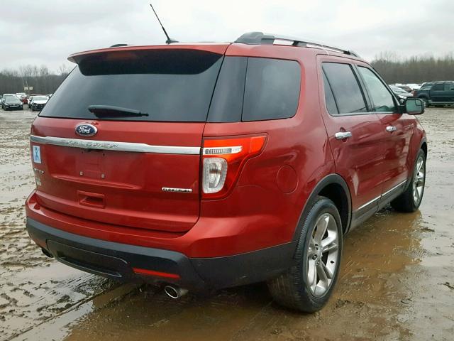 1FM5K7F82DGA99998 - 2013 FORD EXPLORER L BURGUNDY photo 4