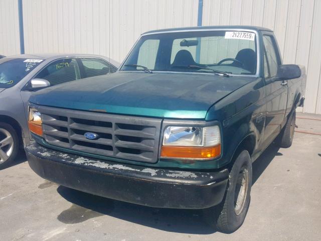 1FTEF15Y8TLB35738 - 1996 FORD F150 GREEN photo 2