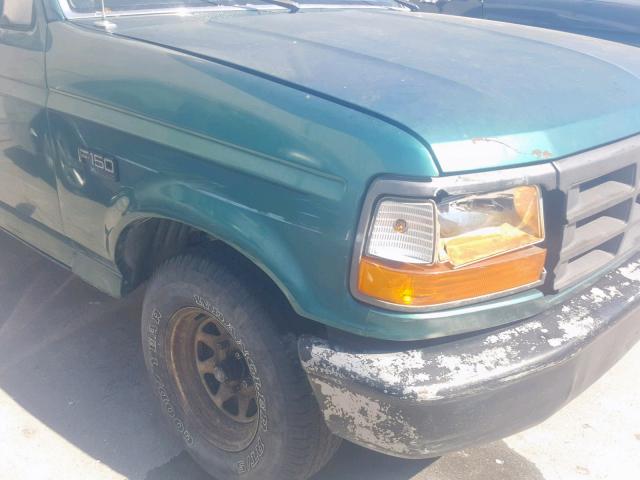 1FTEF15Y8TLB35738 - 1996 FORD F150 GREEN photo 9