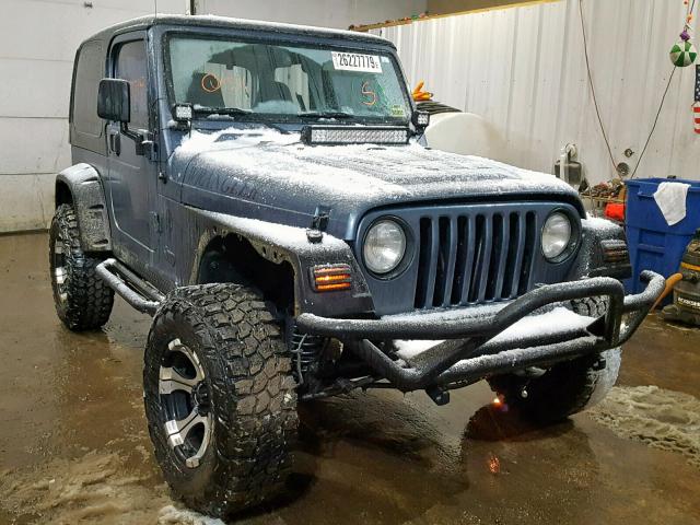 1J4FA29P21P321527 - 2001 JEEP WRANGLER / GRAY photo 1