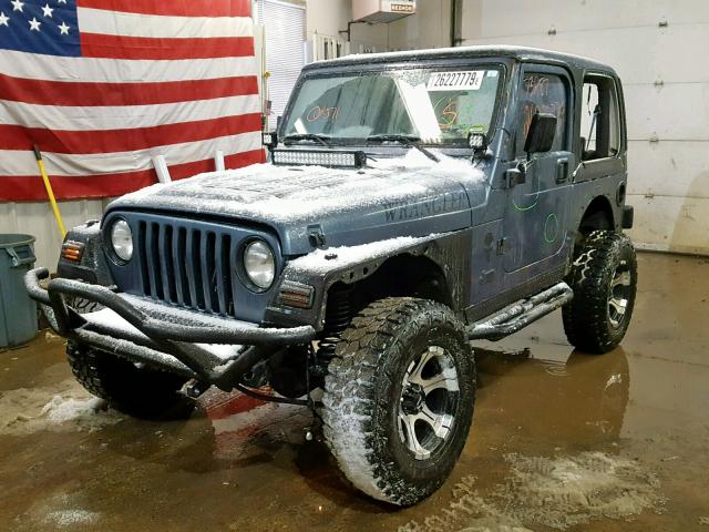 1J4FA29P21P321527 - 2001 JEEP WRANGLER / GRAY photo 2