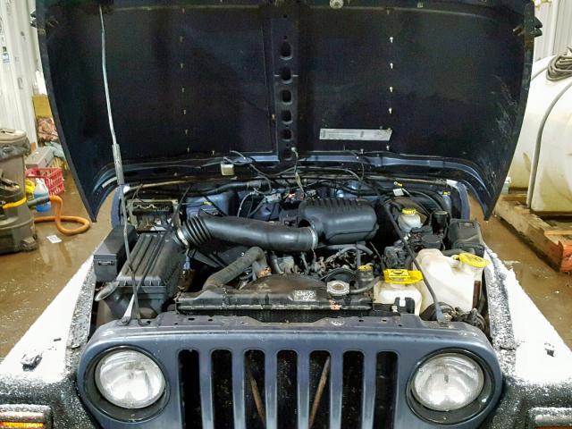 1J4FA29P21P321527 - 2001 JEEP WRANGLER / GRAY photo 7