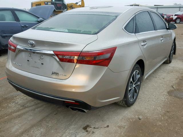 4T1BK1EB2GU209970 - 2016 TOYOTA AVALON XLE BEIGE photo 4