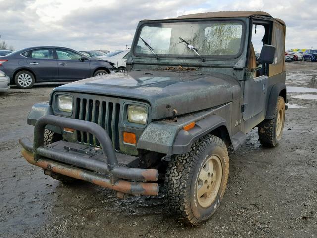 1J4FY19P0RP459388 - 1994 JEEP WRANGLER / GREEN photo 2