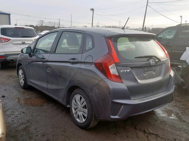 JHMGK5H50GS013155 - 2016 HONDA FIT LX GRAY photo 3