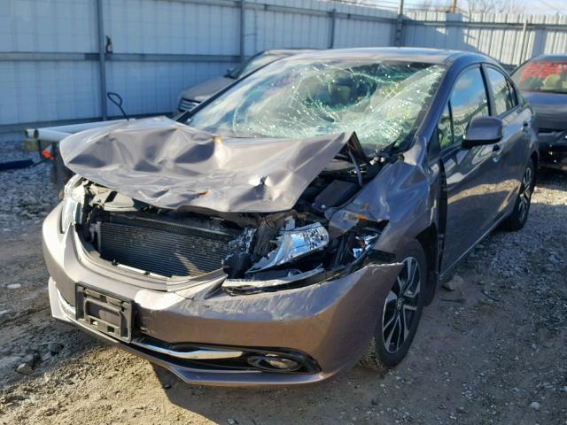 19XFB2F90DE019909 - 2013 HONDA CIVIC EXL GRAY photo 2