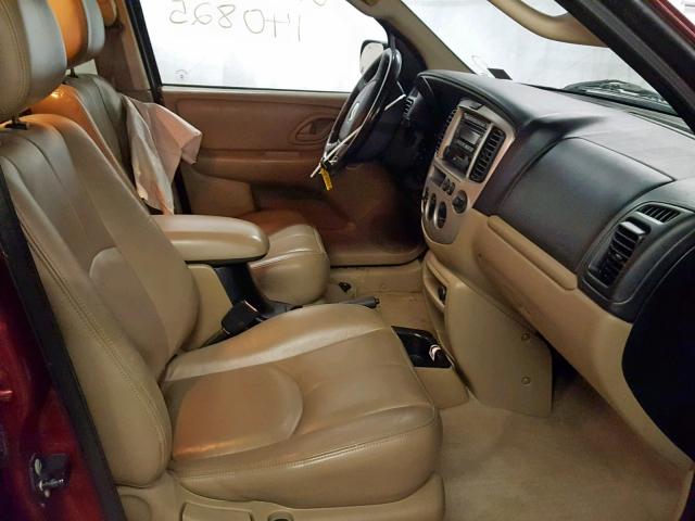 4F2CZ96123KM10377 - 2003 MAZDA TRIBUTE ES MAROON photo 5