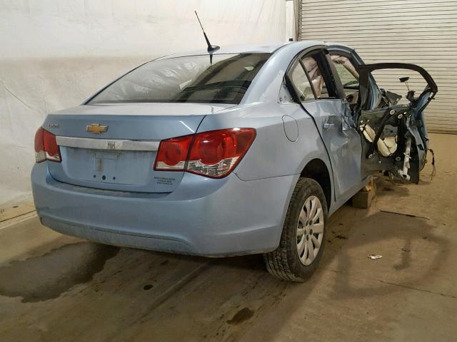 1G1PC5SH9B7233674 - 2011 CHEVROLET CRUZE LS BLUE photo 4