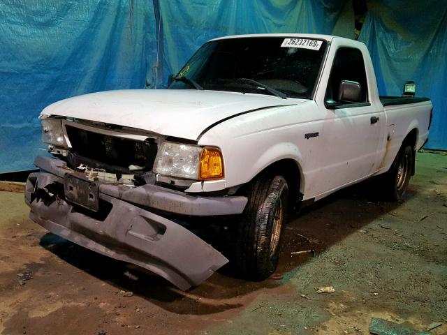 1FTYR10D03PA69753 - 2003 FORD RANGER WHITE photo 2