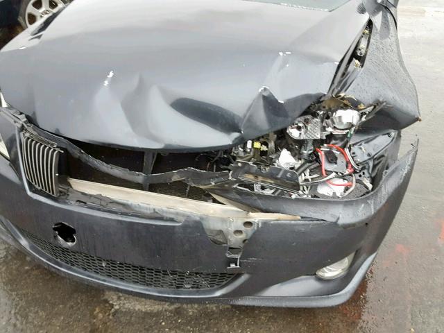 JTHBK262982072899 - 2008 LEXUS IS 250 GRAY photo 9