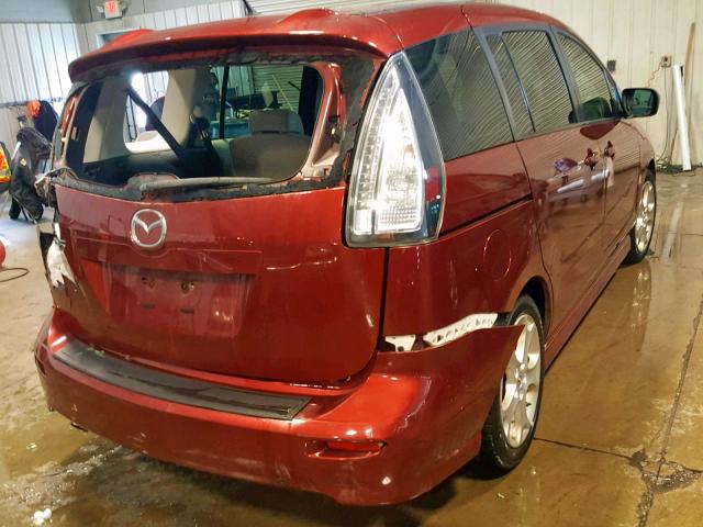 JM1CR2W33A0387273 - 2010 MAZDA 5 RED photo 4