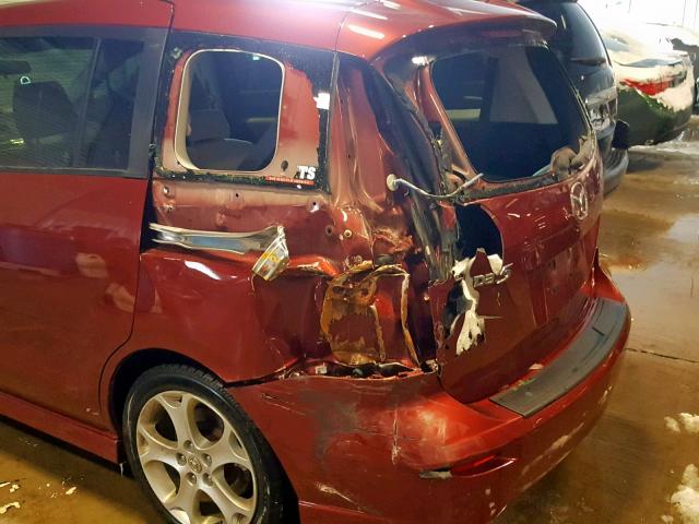 JM1CR2W33A0387273 - 2010 MAZDA 5 RED photo 9