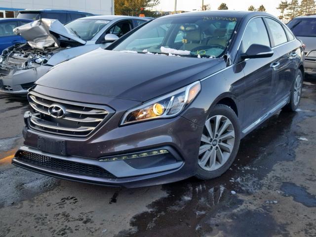 5NPE34AF8GH431299 - 2016 HYUNDAI SONATA SPO GRAY photo 2