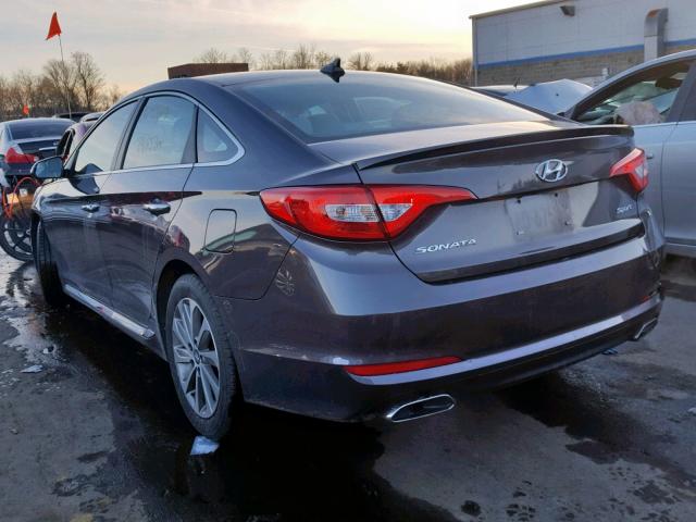 5NPE34AF8GH431299 - 2016 HYUNDAI SONATA SPO GRAY photo 3