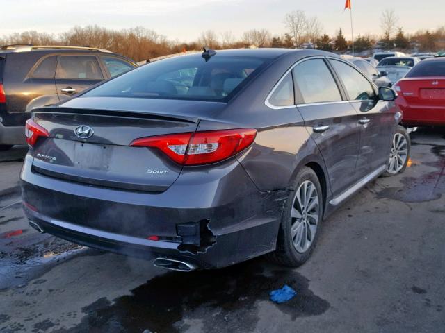 5NPE34AF8GH431299 - 2016 HYUNDAI SONATA SPO GRAY photo 4