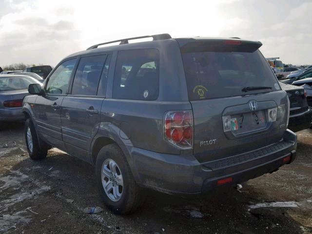 5FNYF18288B002900 - 2008 HONDA PILOT VP GRAY photo 3