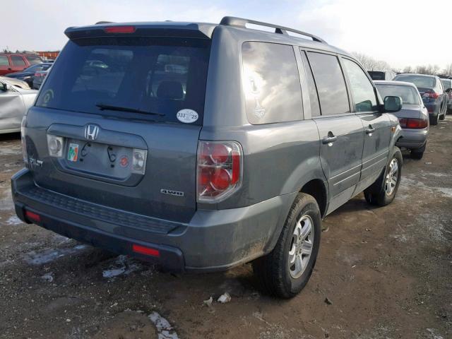 5FNYF18288B002900 - 2008 HONDA PILOT VP GRAY photo 4