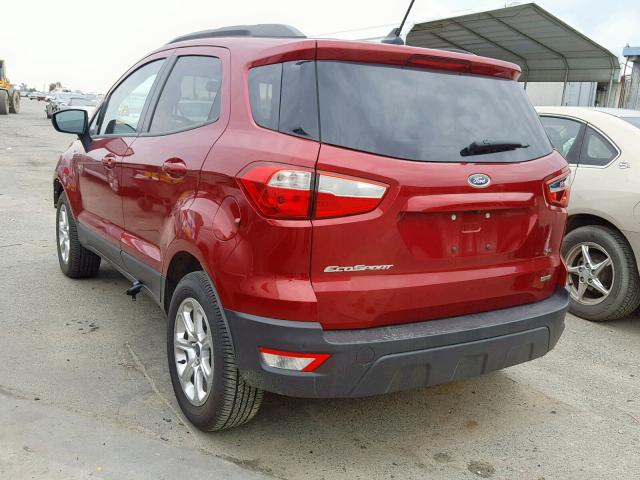 MAJ3P1TE7JC208355 - 2018 FORD ECOSPORT S BURGUNDY photo 3