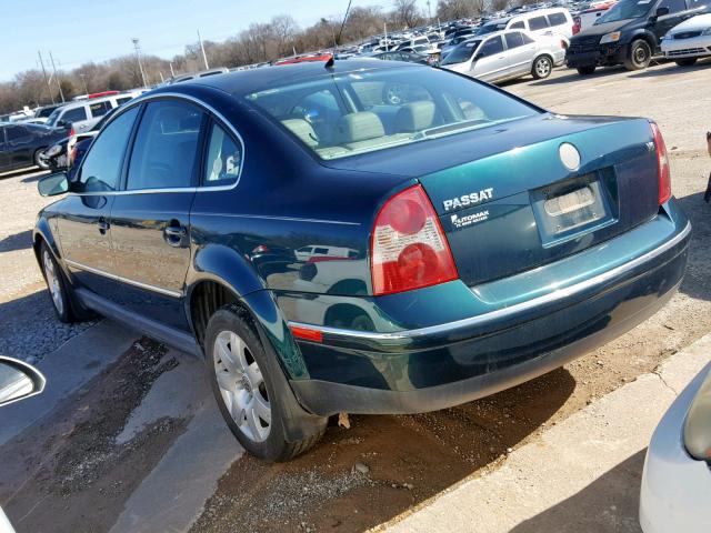 WVWRH63B32P071851 - 2002 VOLKSWAGEN PASSAT GLX 绿色 照片 3