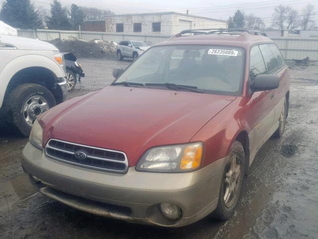 4S3BH675726633231 - 2002 SUBARU LEGACY OUT BURGUNDY photo 2