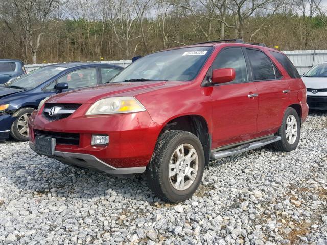 2HNYD18894H538943 - 2004 ACURA MDX TOURIN RED photo 2